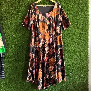 Abstract Asymmetrical Knit Dress Plus Curvy